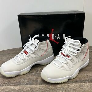 Air Jordan 11 Retro Platinum Tint University Red Men’s Size 10 378037-016 OG Box